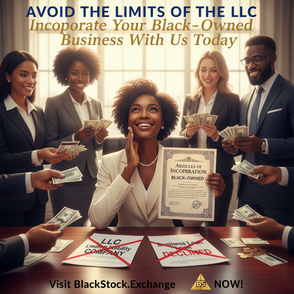 Avoid the limits of the LLC - Incorporate Your Black-Owned Business With Us Today